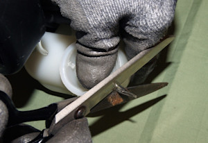 Cut the end of the smaller fuel line even.