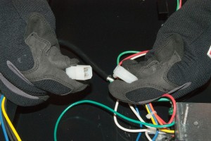 PHOTO: Connect the fan control switch wire harness.