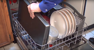 How to load a dishwasher.