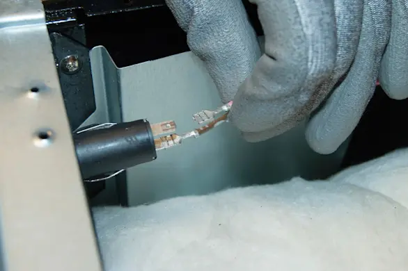 PHOTO: Disconnect the door switch wires.