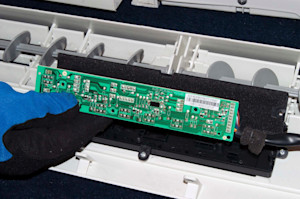 Install the new user interface control board,