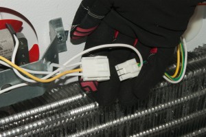 PHOTO: Connect the fan wires.