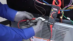 Testing wiring resistance on stovetop element
