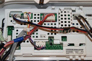 PHOTO: Document the location of the wires connected to the electronic control board.