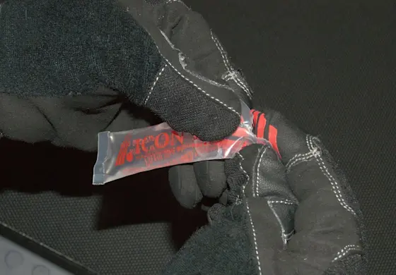PHOTO: Apply silicone lubricant to the walking board.