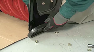 PHOTO: Install the new skid shoes.