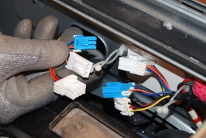 PHOTO: Disconnect the control panel wires.