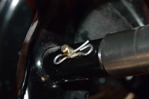 PHOTO: Secure the shear pin with the bow tie pin.