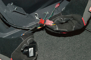 PHOTO: Disconnect the motor harness connector.