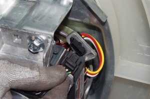 PHOTO: Disconnect the motor wire harness.