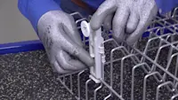 article image for Replacing upper dishrack stationary or adjustable rollers on Kenmore 665-series and Whirlpool dishwashers video