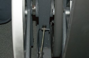 PHOTO: Loosen the reed switch screw.