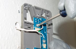 PHOTO: Reconnect the wall control wires.