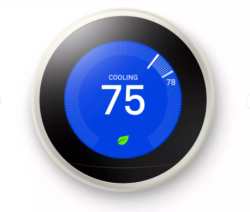 Image of Google Nest thermostat.