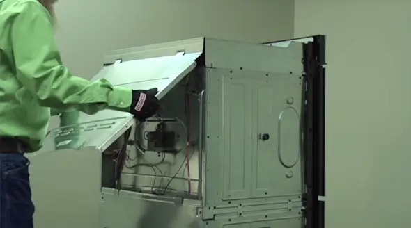 PHOTO: Remove the wall oven back panel.