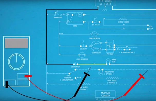sears parts direct image for Using a wiring schematic to trace a current video
