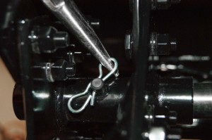 PHOTO: Remove the cotter pin from the clevis pin.