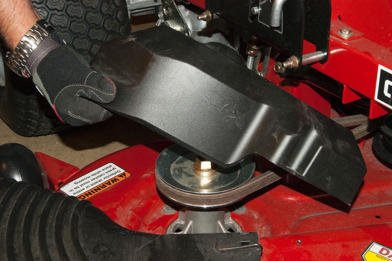 If your blades won't engage, it could be a broken or worn deck belt. Here's  how to fix it