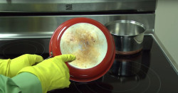 How to clean a glass cooktop.
