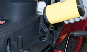 Install the new air filter.