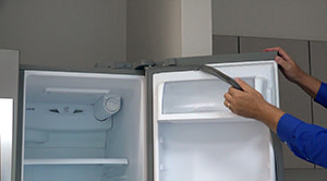 How to replace a press-in door gasket in a side-by-side refrigerator