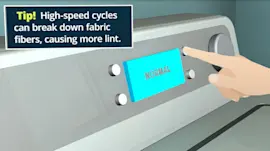How to avoid lint when washing clothes video