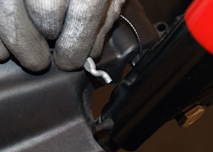Remove the cable from the lever.