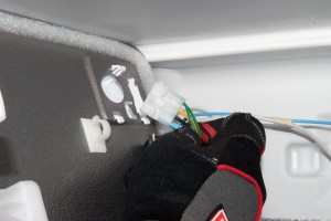 PHOTO: Disconnect the ice maker wire harness.