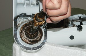PHOTO: Remove the screws and pull off the worm gear.