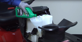 How to change the oil in a riding lawn mower video