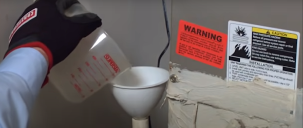Pour bleach down the AC drain line.