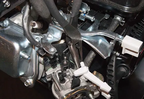 PHOTO: Install the new fuel line.