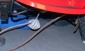 PHOTO: Install the ground drive belt.
