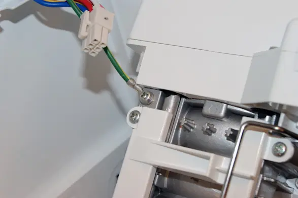 PHOTO: Unplug the ice maker wire harness.