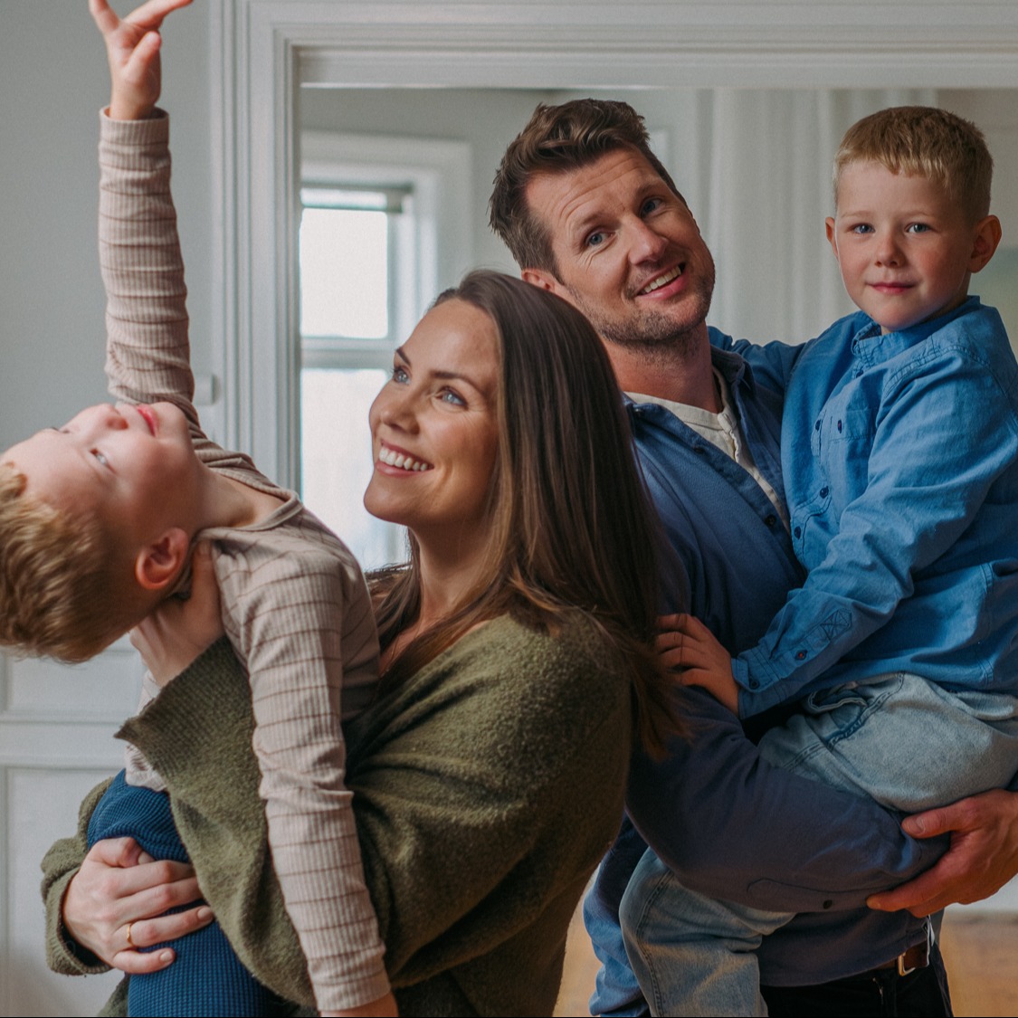 FJölsylda með börn