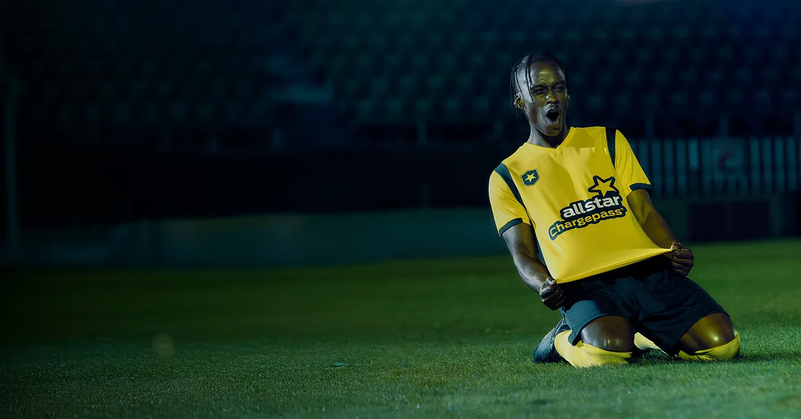 Man on football ground