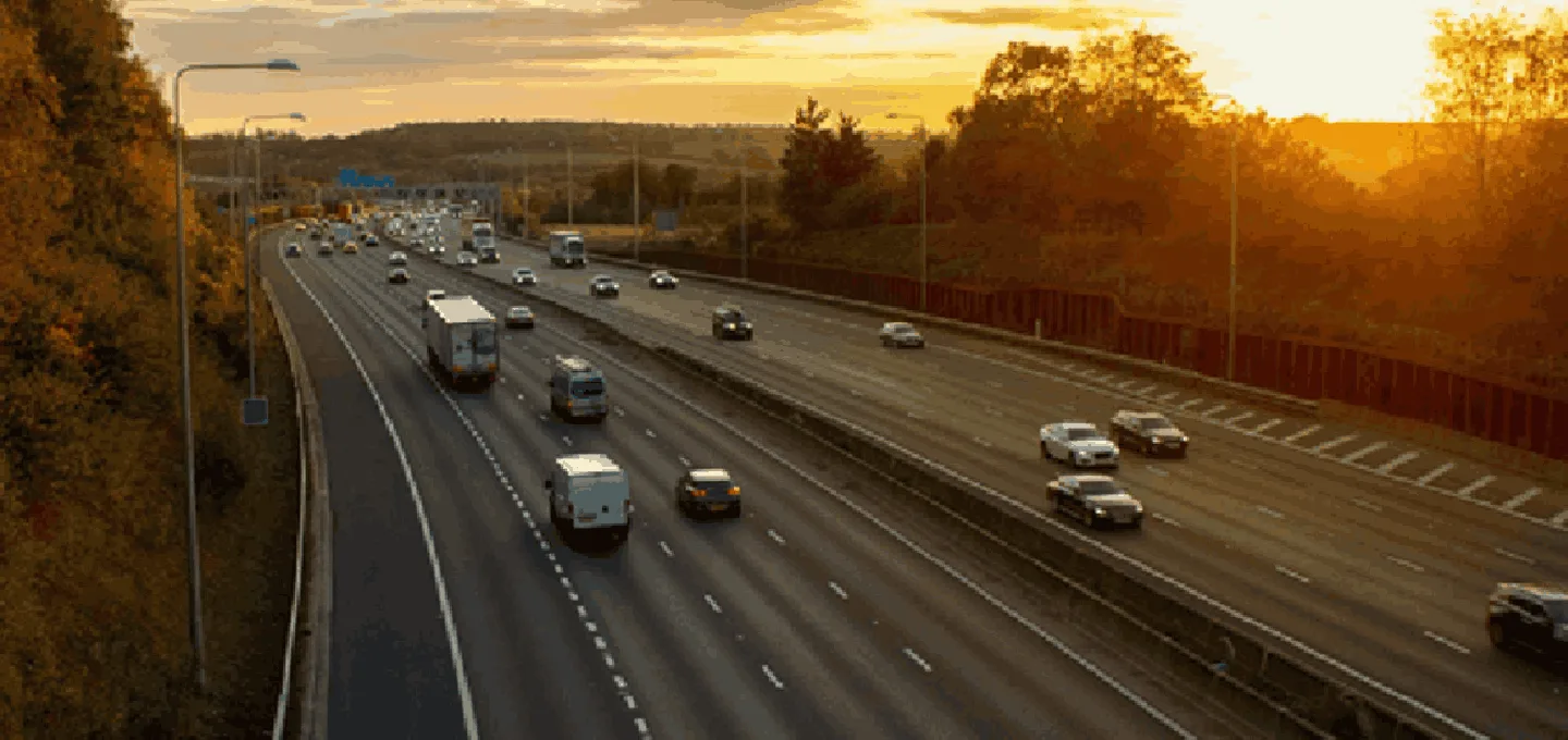 Motorway sunset thumbnail
