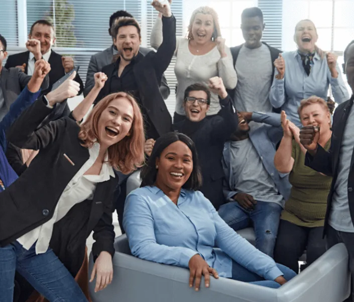 Team of people in an office