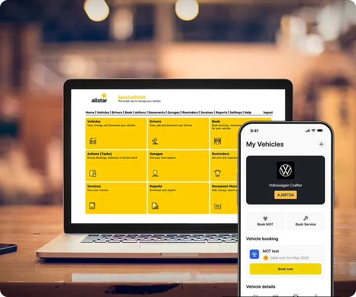 servicepoint portal on laptop and mobile