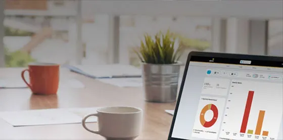 Laptop in the office