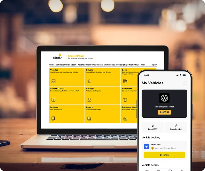 servicepoint portal on laptop and mobile