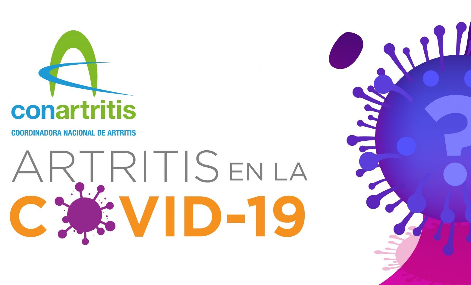 Cartela de colores con título "Artritis en la COVID-19"
