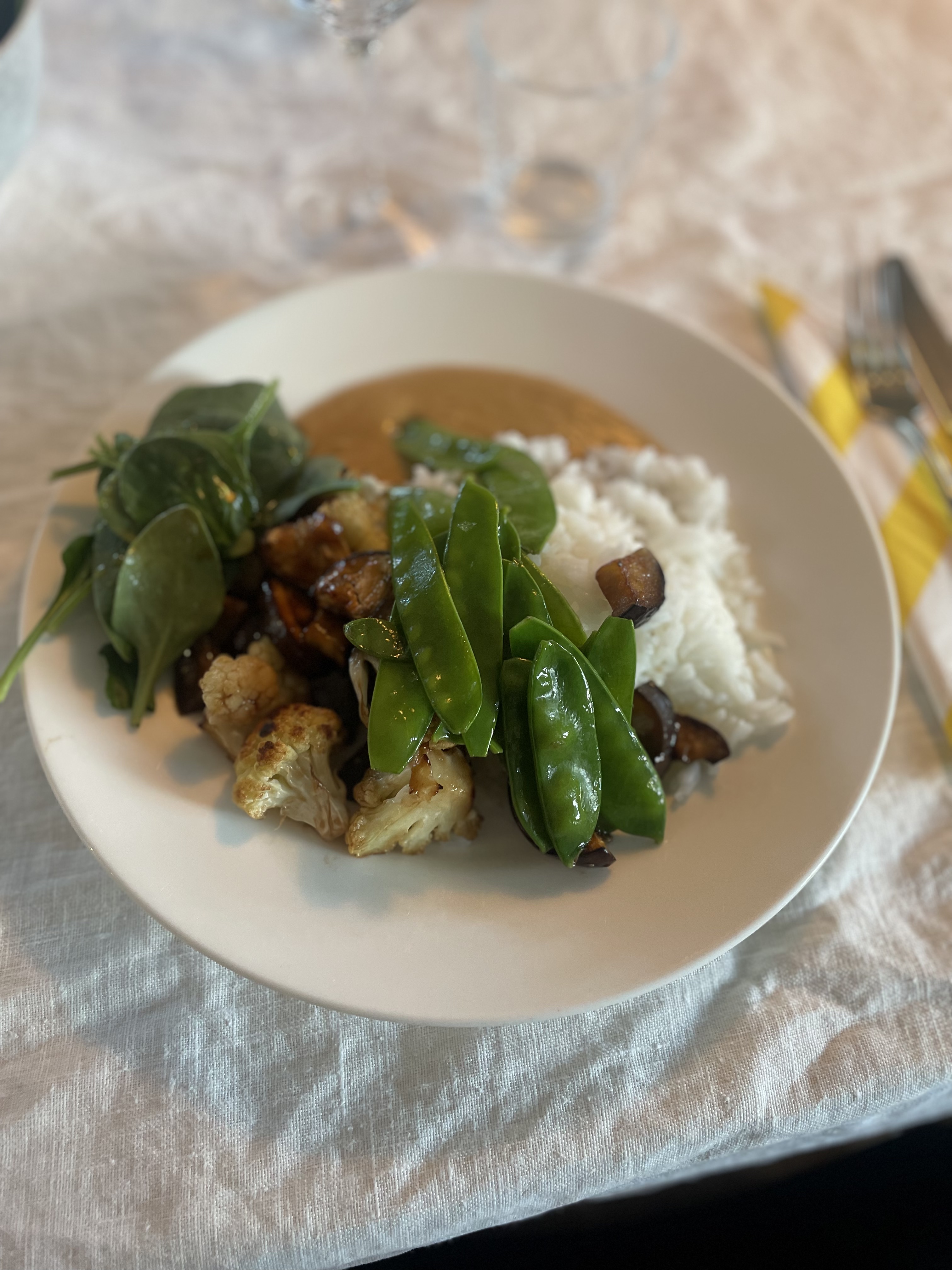 bild på Teriyakigrillad blomkål och zucchini