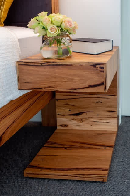 Timber bedside table by Davis Furniture
