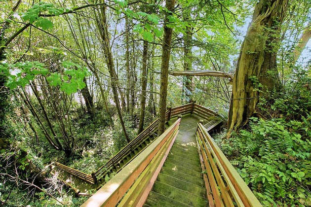 Bainbridge Island House exterior staircase