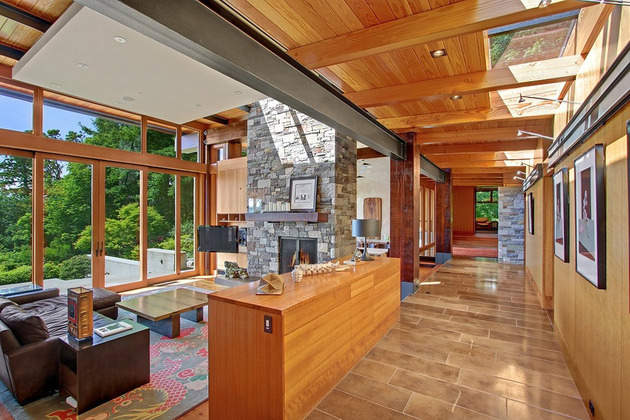 Bainbridge Island House interior living room