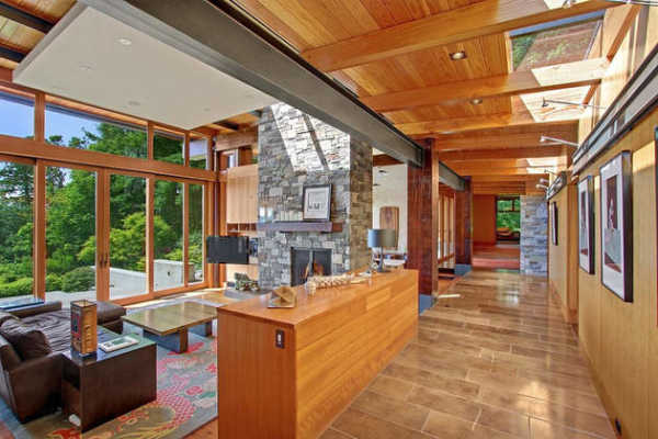 Bainbridge Island House interior living room