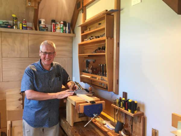 Jan Lacki in his timber workshop