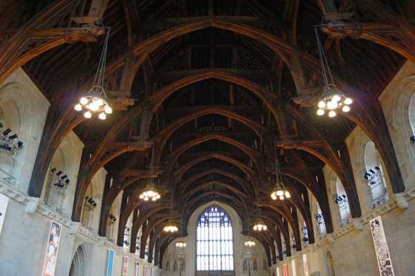 The interior of Westminster Hall.