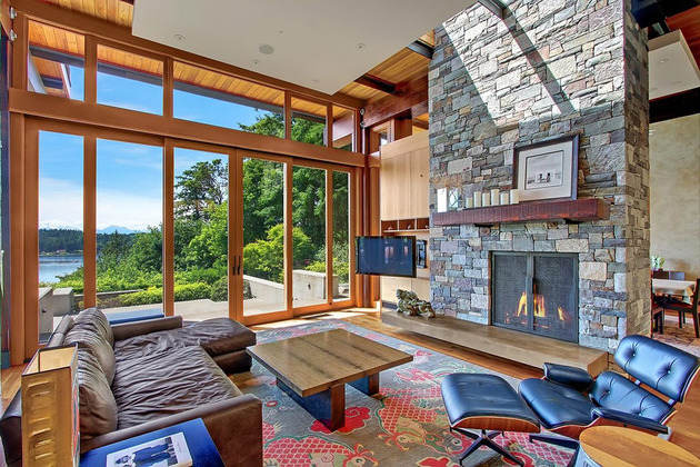 Bainbridge Island House interior living room